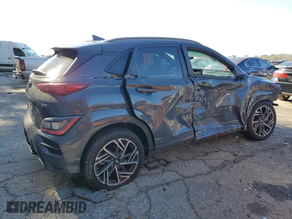 2023 Hyundai Kona N Line with VIN KM8K33A36PU995960, listed as a Copart auction lot 85613134 with 13,993 mi miles and Salvage Title. Bid and sale history available at carsss.com. Image 3.
