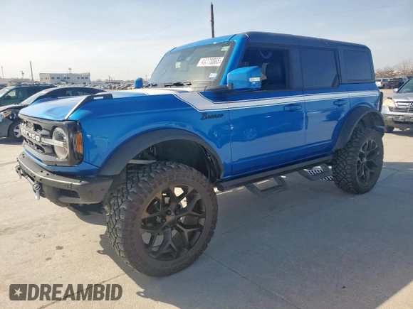 2022 Ford Bronco with VIN 1FMEE5DP8NLB44859, listed as a Copart auction lot 49328065 with 46,826 mi miles and Salvage Title. Bid and sale history available at DreamBid. Image 1.
