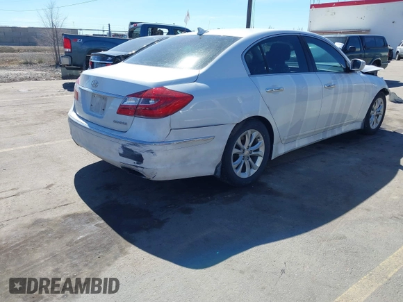 2013 Hyundai Genesis 3.8L with VIN KMHGC4DD4DU250393, listed as a IAAI auction lot 41854097 with 147,751 mi miles and . Bid and sale history available at DreamBid. Image 4.