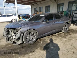 2022 Acura TLX w/A-Spec Package with VIN 19UUB6F58NA000168, listed as a Copart auction lot 44174555 with 35,613 mi miles and Salvage Title. Bid and sale history available at carsss.com. Image 1.