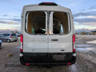 2023 Ford Transit with VIN 1FTBR2DG3PKA80135, listed as a Copart auction lot 46504465 with 21,334 mi miles and Salvage title. Bid and sale history available at DreamBid. Image 6.