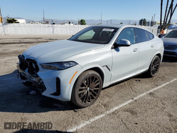 2025 BMW X6 xDrive40i with VIN 5UX33EX07S9Y53337, listed as a Copart auction lot 46340085 with 1,609 mi miles and Salvage Title. Bid and sale history available at carsss.com. Image 1.