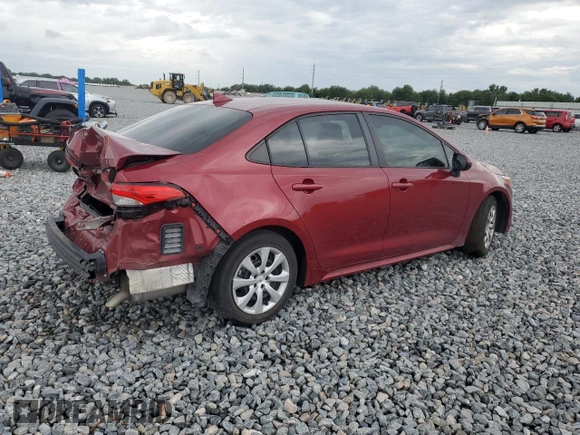 2024 Toyota Corolla LE with VIN 5YFB4MDE7RP130015, listed as a Copart auction lot 56110895 with 34,062 mi miles and Salvage title. Bid and sale history available at DreamBid. Image 3.