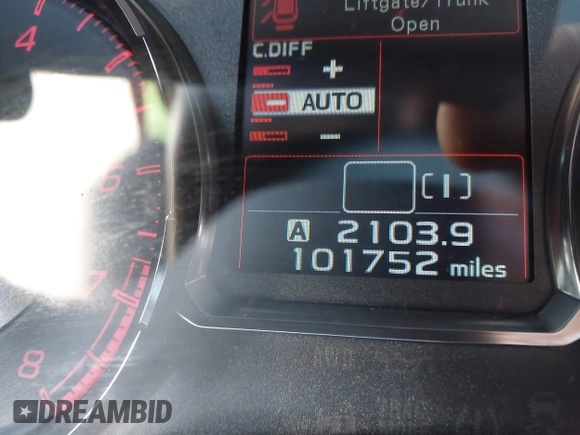 2017 Subaru WRX STI with VIN JF1VA2V67H9817958, listed as a IAAI auction lot 42580579 with 101,752 mi miles and . Bid and sale history available at DreamBid. Image 15.