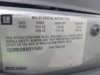 2006 Pontiac Solstice z VIN 1G2MB35B36Y119456, wystawiony jako IAAI lot #41850695 z przebiegiem 135 911 mil mil oraz . Historia ofert i sprzedaży dostępna na DreamBid. Obrazek 9.