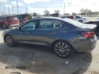 2016 Acura TLX Advance with VIN 19UUB2F7XGA007989, listed as a Copart auction lot 76636264 with 56,490 mi miles and Salvage title. Bid and sale history available at DreamBid. Image 2.