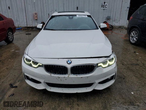 2018 BMW 4 Series 440i z VIN WBA4J5C57JBF07020, wystawiony jako Copart lot #58062735 z przebiegiem 20 708 mil mil oraz Szkoda całkowita • Salvage title. Historia ofert i sprzedaży dostępna na DreamBid. Obrazek 5.