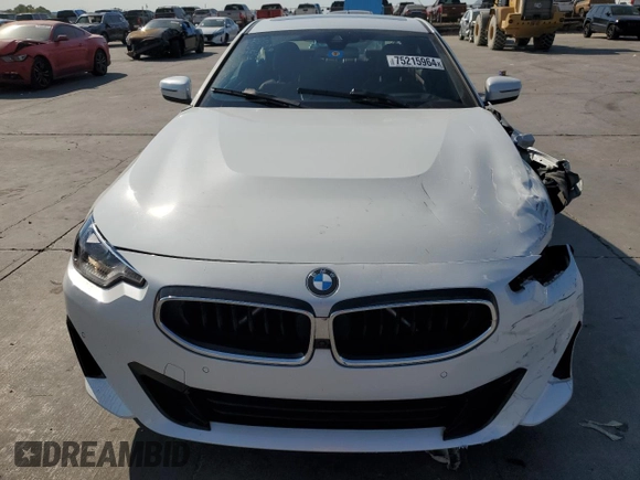 2023 BMW 2 Series 230i xDrive with VIN 3MW33CM06P8D23448, listed as a Copart auction lot 75215964 with 17,213 mi miles and Salvage Title. Bid and sale history available at carsss.com. Image 5.