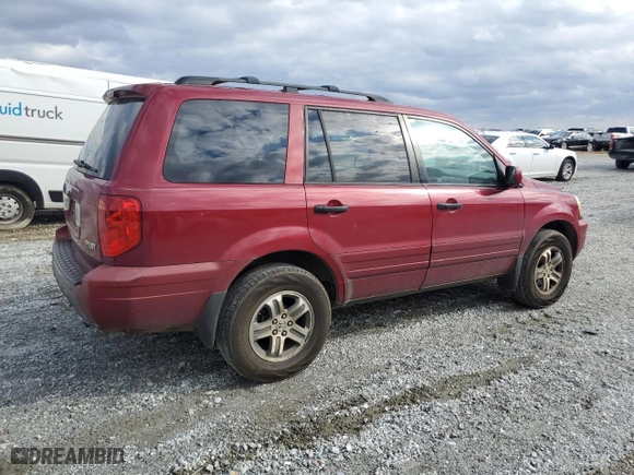 2004 Honda Pilot EX with VIN 2HKYF18604H542322, listed as a Copart auction lot 44410625 with 289,378 mi miles and Salvage Title. Bid and sale history available at carsss.com. Image 3.