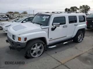 2007 Hummer H3 SUV with VIN 5GTDN13E178115646, listed as a Copart auction lot 80996834 with 160,478 mi miles and Salvage Title. Bid and sale history available at carsss.com. Image 1.