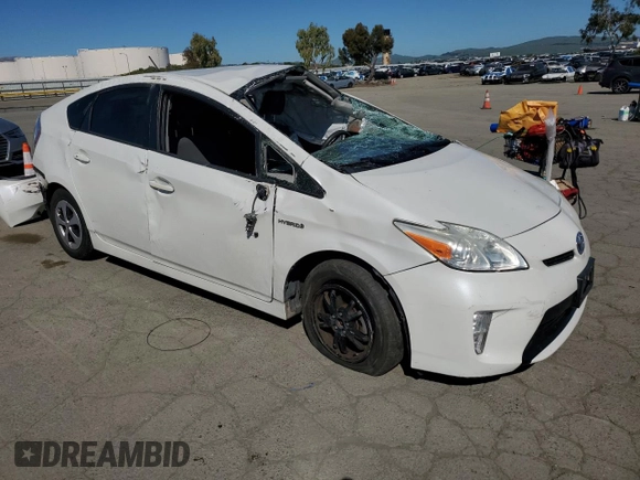 2013 Toyota Prius One with VIN JTDKN3DU7D1733686, listed as a Copart auction lot 49822995 with Not Provided miles and Salvage Title. Bid and sale history available at DreamBid. Image 4.