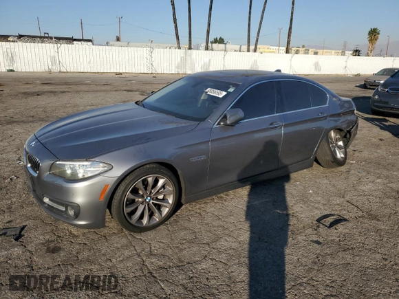 2016 BMW 5 Series 528i with VIN WBA5A5C5XGG350127, listed as a Copart auction lot 88058595 with 107,663 mi miles and Salvage title. Bid and sale history available at DreamBid. Image 1.