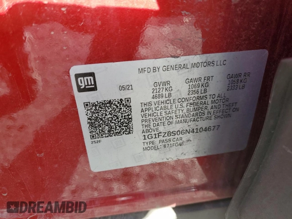 2022 Chevrolet Bolt EUV Premier with VIN 1G1FZ6S06N4104677, listed as a Copart auction lot 80637234 with 22,713 mi miles and Salvage Title. Bid and sale history available at carsss.com. Image 15.