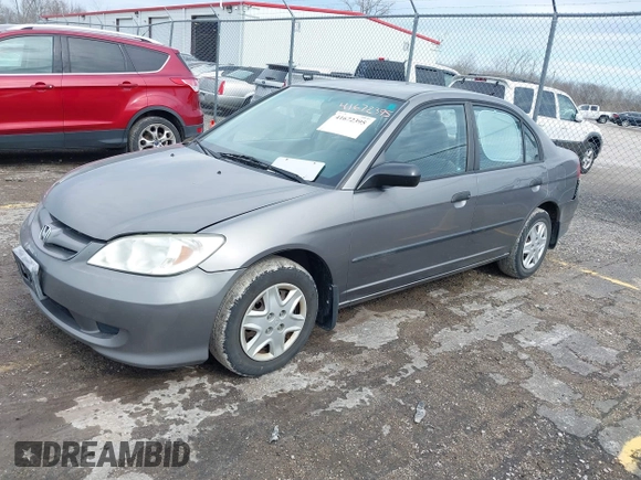 2005 Honda Civic VP with VIN 1HGES16305L010655, listed as a IAAI auction lot 41672395 with 181,899 mi miles and . Bid and sale history available at carsss.com. Image 2.