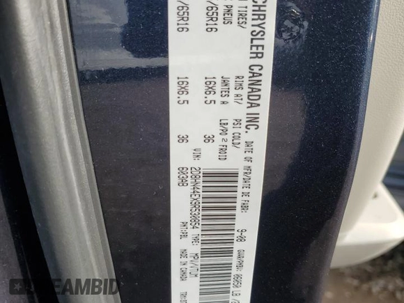 2009 Dodge Grand Caravan SE with VIN 2D8HN44EX9R530854, listed as a Copart auction lot 82131104 with 161,933 mi miles and Salvage title. Bid and sale history available at DreamBid. Image 14.