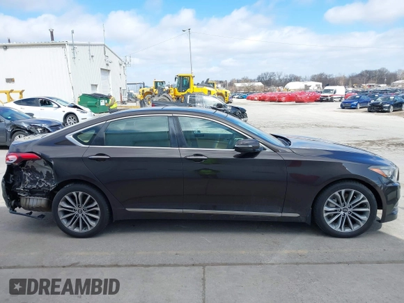 2015 Hyundai Genesis 3.8L with VIN KMHGN4JE3FU023383, listed as a IAAI auction lot 41865758 with 159,435 mi miles. Bid and sale history available at carsss.com. Image 14.