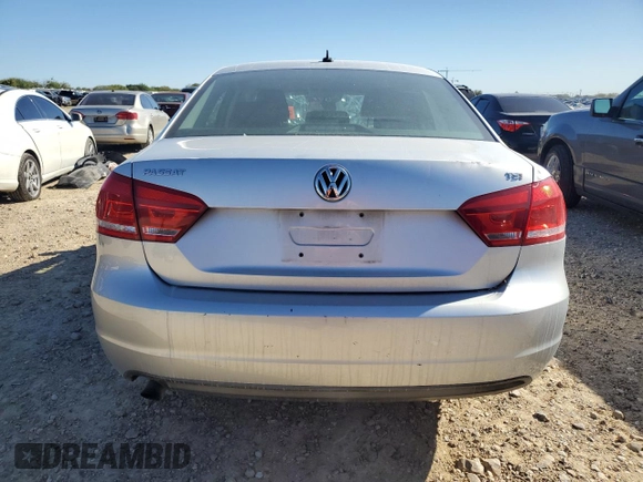 2014 Volkswagen Passat S with VIN 1VWAS7A31EC083800, listed as a Copart auction lot 81788824 with 0 mi miles and Salvage Title. Bid and sale history available at carsss.com. Image 6.