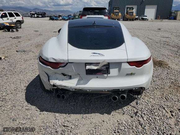 2016 Jaguar F-TYPE R with VIN SAJWJ6DL9GMK27674, listed as a Copart auction lot 68377194 with 55,074 mi miles and Salvage Title. Bid and sale history available at carsss.com. Image 6.