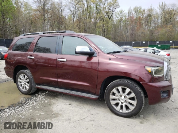 2008 Toyota Sequoia Limited with VIN 5TDZY68A88S010252, listed as a Copart auction lot 52701865 with 375,328 mi miles and Salvage Title. Bid and sale history available at DreamBid. Image 4.