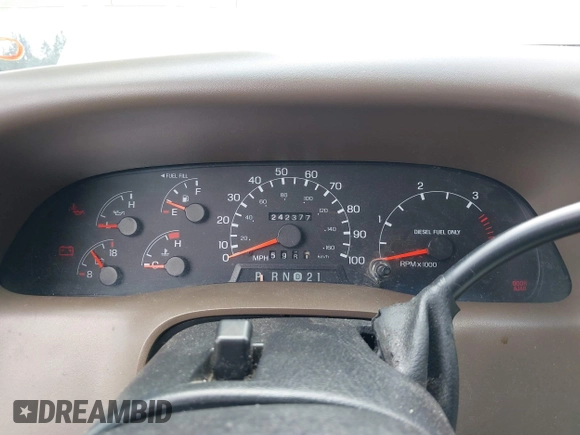 1999 Ford F-250 XL with VIN 1FTNX21F5XEB83344, listed as a IAAI auction lot 41938370 with 242,377 mi miles and . Bid and sale history available at DreamBid. Image 7.