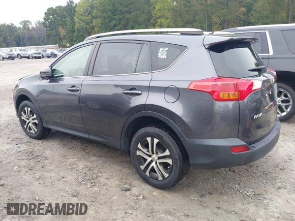 2015 Toyota RAV4 LE with VIN JTMBFREV5FJ047222, listed as a IAAI auction lot 40384471 with 123,621 mi miles and . Bid and sale history available at carsss.com. Image 3.
