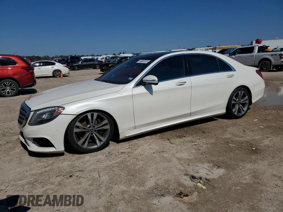 2015 Mercedes-Benz S 550 with VIN WDDUG8CB5FA074757, listed as a Copart auction lot 46002355 with 114,888 mi miles and Salvage Title. Bid and sale history available at carsss.com. Image 1.