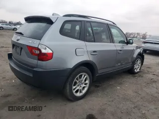 2005 BMW X3 2.5i with VIN WBXPA73465WC50680, listed as a Copart auction lot 81836634 with 0 mi miles and Salvage Title. Bid and sale history available at carsss.com. Image 3.
