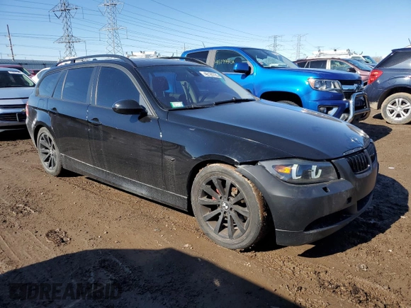 2008 BMW 3 Series 328xi with VIN WBAVT73598FZ37562, listed as a Copart auction lot 48120725 with 137,938 mi miles and Salvage title. Bid and sale history available at DreamBid. Image 4.