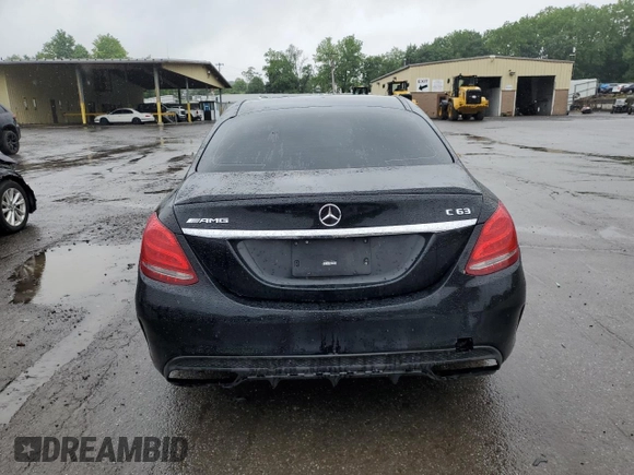 2018 Mercedes-Benz C 63 AMG with VIN 55SWF8GBXJU273169, listed as a Copart auction lot 60124405 with 55,440 mi miles and Salvage title. Bid and sale history available at DreamBid. Image 6.