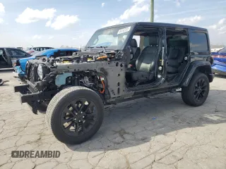 2022 Jeep Wrangler Unlimited Sahara z VIN 1C4JJXP68NW238204, wystawiony jako Copart lot #49292205 z przebiegiem 35 058 mil mil oraz Szkoda całkowita • Salvage title. Historia ofert i sprzedaży dostępna na DreamBid. Obrazek 1.