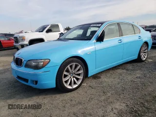 2007 BMW 7 Series 750Li with VIN WBAHN83597DT74195, listed as a Copart auction lot 45224675 with 82,599 mi miles and Clean Title. Bid and sale history available at carsss.com. Image 1.