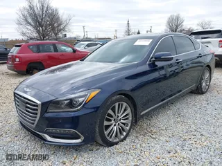 2018 Genesis G80 5.0L Ultimate with VIN KMHGN4JF1JU265669, listed as a IAAI auction lot 41919898 with 54,198 mi miles. Bid and sale history available at carsss.com. Image 2.
