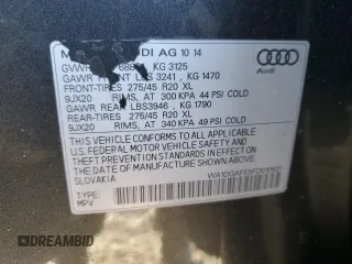2015 Audi Q7 S line Prestige with VIN WA1DGAFE5FD010931, listed as a Copart auction lot 43232485 with 162,437 mi miles and Clean title. Bid and sale history available at DreamBid. Image 13.