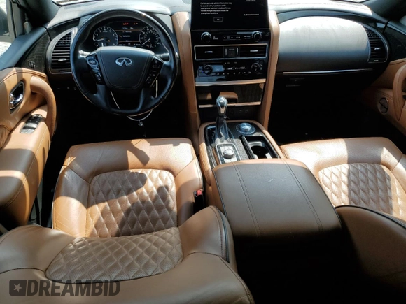 2022 Infiniti QX80 SENSORY with VIN JN8AZ2BE6N9291755, listed as a Copart auction lot 69965224 with 28,402 mi miles and Salvage Title. Bid and sale history available at carsss.com. Image 8.