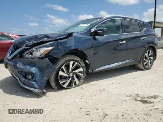 2015 Nissan Murano Platinum with VIN 5N1AZ2MH3FN206135, listed as a Copart auction lot 54326105 with 75,313 mi miles and Salvage title. Bid and sale history available at DreamBid. Image 1.