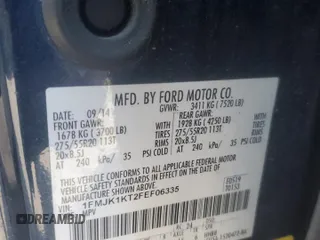 2015 Ford Expedition Max Limited z VIN 1FMJK1KT2FEF06335, wystawiony jako Copart lot #52897035 z przebiegiem 188 343 mil mil oraz Szkoda całkowita • Salvage title. Historia ofert i sprzedaży dostępna na DreamBid. Obrazek 13.