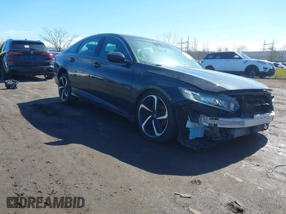 2019 Honda Accord Sedan Sport 1.5T with VIN 1HGCV1F36KA142258, listed as a IAAI auction lot 41811980 with 91,424 mi miles. Bid and sale history available at carsss.com. Image 1.