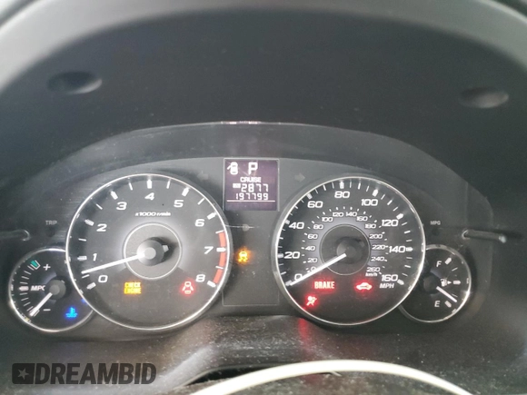 2011 Subaru Outback Limited Power Moon with VIN 4S4BRDKC8B2372945, listed as a Copart auction lot 61623255 with 197,799 mi miles and Salvage title. Bid and sale history available at DreamBid. Image 9.