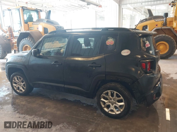 2017 Jeep Renegade Latitude with VIN ZACCJBBB4HPF21586, listed as a IAAI auction lot 41563503 with 134,606 mi miles. Bid and sale history available at carsss.com. Image 14.