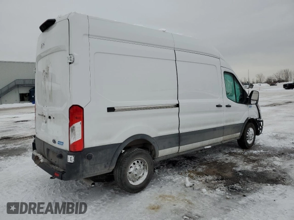 2023 Ford Transit Cargo with VIN 1FTBR2X84PKB44056, listed as a Copart auction lot 40418174 with Not Provided miles and Salvage Title. Bid and sale history available at DreamBid. Image 3.
