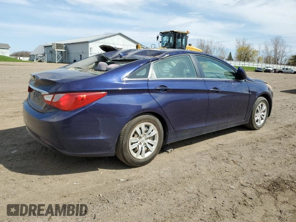 2012 Hyundai Sonata GLS with VIN 5NPEB4AC9CH449068, listed as a Copart auction lot 53642235 with 159,010 mi miles and Clean Title. Bid and sale history available at carsss.com. Image 3.