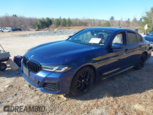 2021 BMW 5 Series 530i xDrive with VIN WBA13BJ02MWW98133, listed as a IAAI auction lot 41853619 with Not Provided miles and . Bid and sale history available at carsss.com. Image 18.