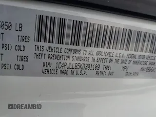 2019 Jeep Cherokee Latitude Plus with VIN 1C4PJLLB5KD301109, listed as a IAAI auction lot 41858478 with 52,647 mi miles and . Bid and sale history available at DreamBid. Image 9.