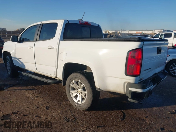2021 Chevrolet Colorado 2WD LT with VIN 1GCGSCEN2M1190740, listed as a IAAI auction lot 41336807 with 45,968 mi miles. Bid and sale history available at carsss.com. Image 3.