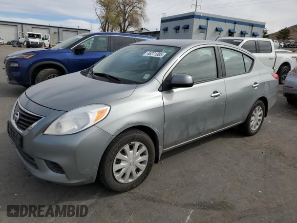 2012 Nissan Versa SV with VIN 3N1CN7AP7CL862564, listed as a Copart auction lot 46271305 with 89,911 mi miles and Salvage Title. Bid and sale history available at carsss.com. Image 1.