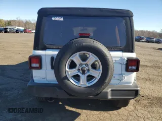 2022 Jeep Wrangler Unlimited Willys with VIN 1C4HJXDG6NW225690, listed as a Copart auction lot 80529704 with 49,310 mi miles and Salvage Title. Bid and sale history available at DreamBid. Image 6.