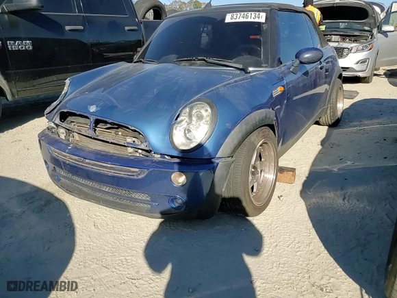 2008 MINI Cooper Convertible with VIN WMWRF33508TG17858, listed as a Copart auction lot 83746134 with 96,440 mi miles and Salvage Title. Bid and sale history available at carsss.com. Image 11.