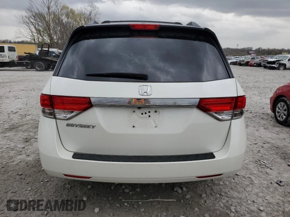 2017 Honda Odyssey EX-L with VIN 5FNRL5H61HB005497, listed as a Copart auction lot 50455795 with 102,046 mi miles and Salvage Title. Bid and sale history available at DreamBid. Image 6.