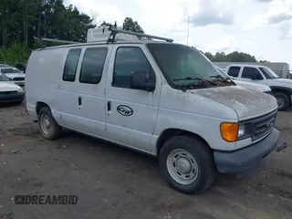 2006 Ford Econoline Cargo with VIN 1FTRE14W96HA38009, listed as a IAAI auction lot 42729938 with 284,714 mi miles and . Bid and sale history available at DreamBid. Image 1.