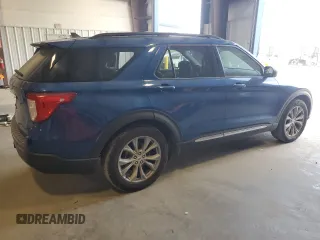 2022 Ford Explorer XLT with VIN 1FMSK7DHXNGC09512, listed as a Copart auction lot 53540175 with 32,614 mi miles and Salvage title. Bid and sale history available at DreamBid. Image 3.
